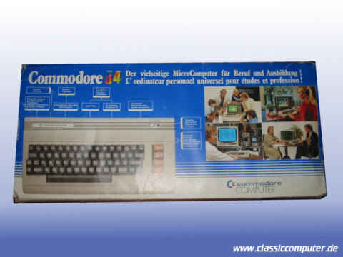 Die Rckseite der C 64 Verpackung 